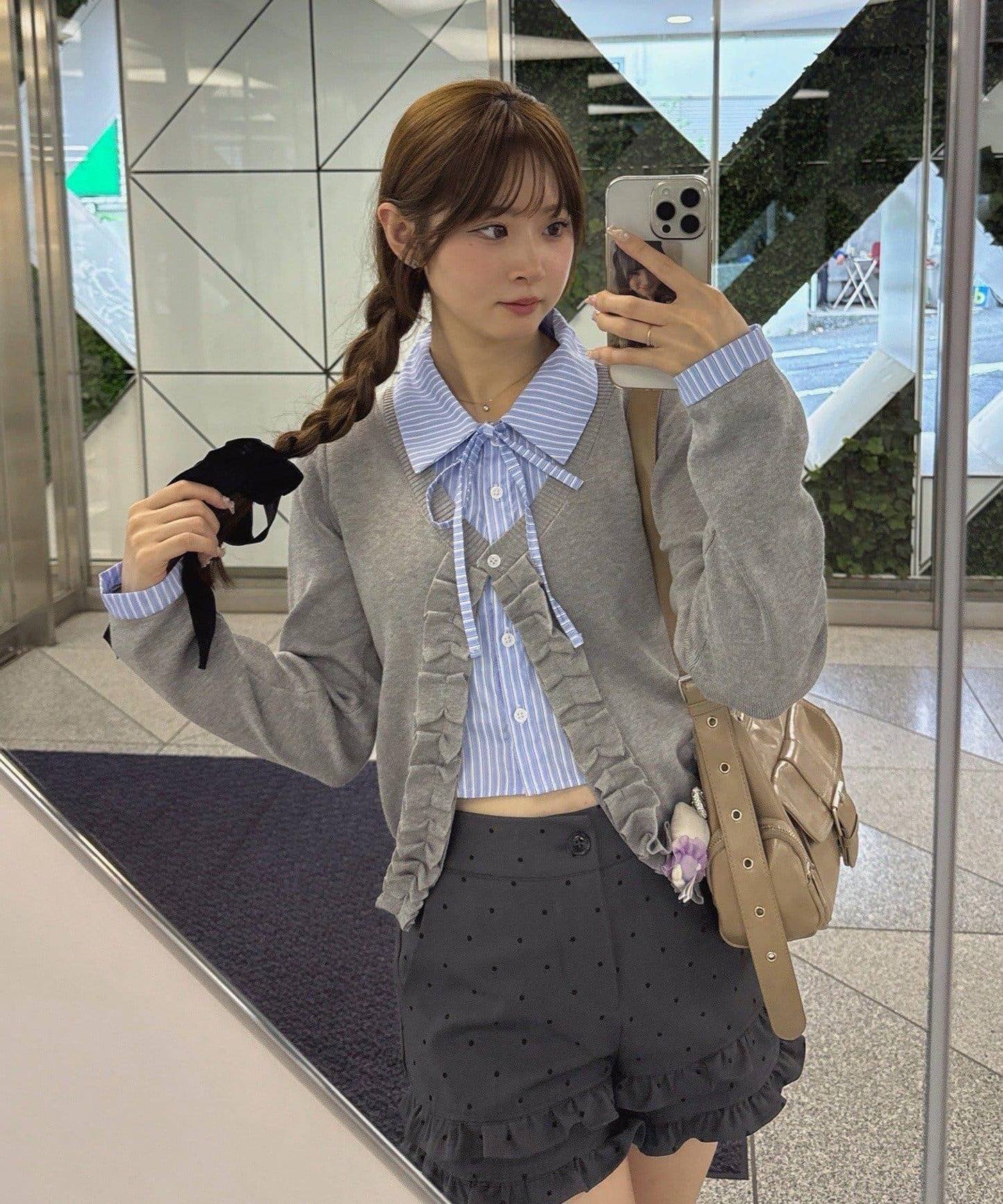 【れみ@re.__mi23セレクト】荷葉邊拼接開衫