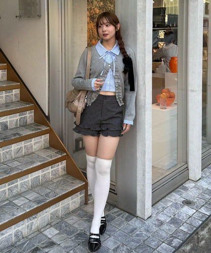 【れみ@re.__mi23セレクト】荷葉邊拼接開衫