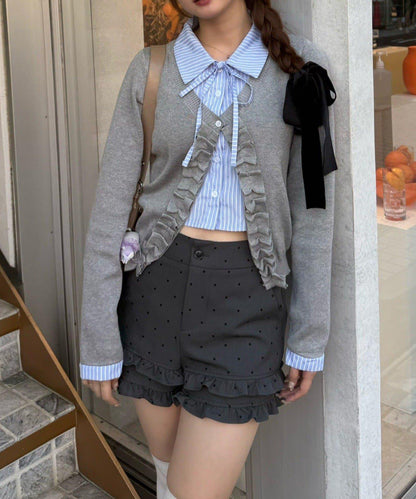 【れみ@re.__mi23セレクト】荷葉邊拼接開衫