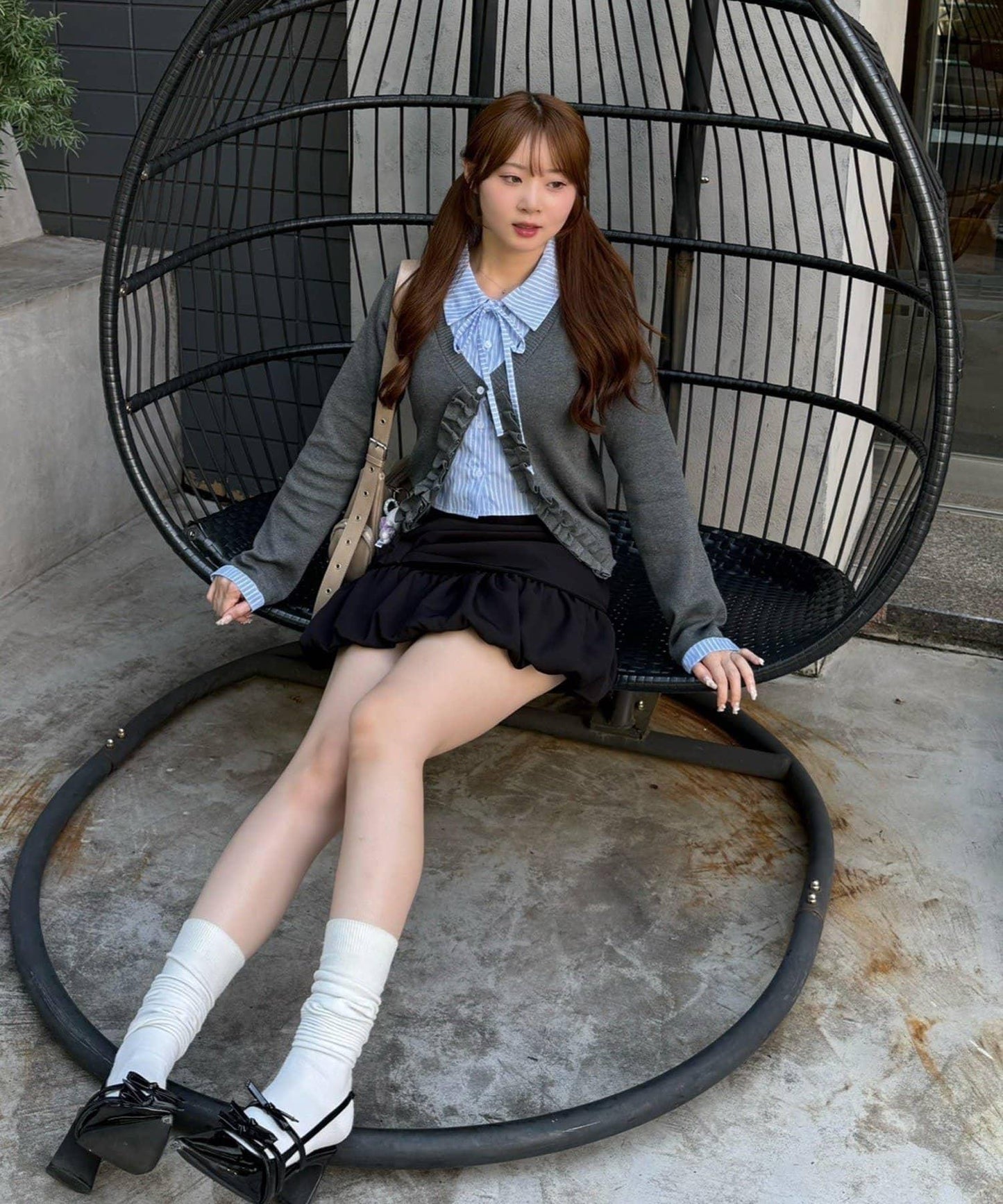 【れみ@re.__mi23セレクト】荷葉邊拼接開衫