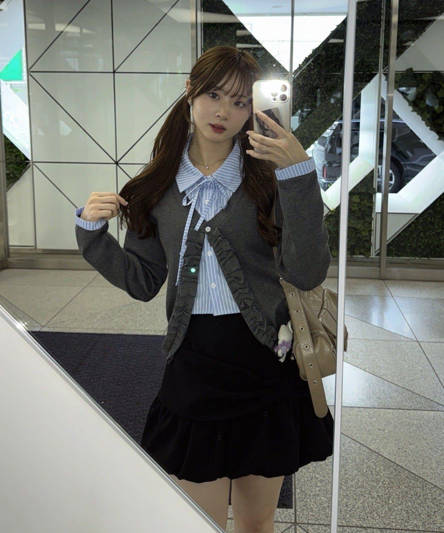 【れみ@re.__mi23セレクト】荷葉邊拼接開衫