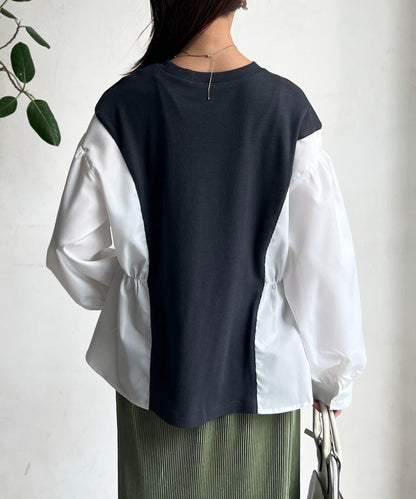 拼接套頭衫