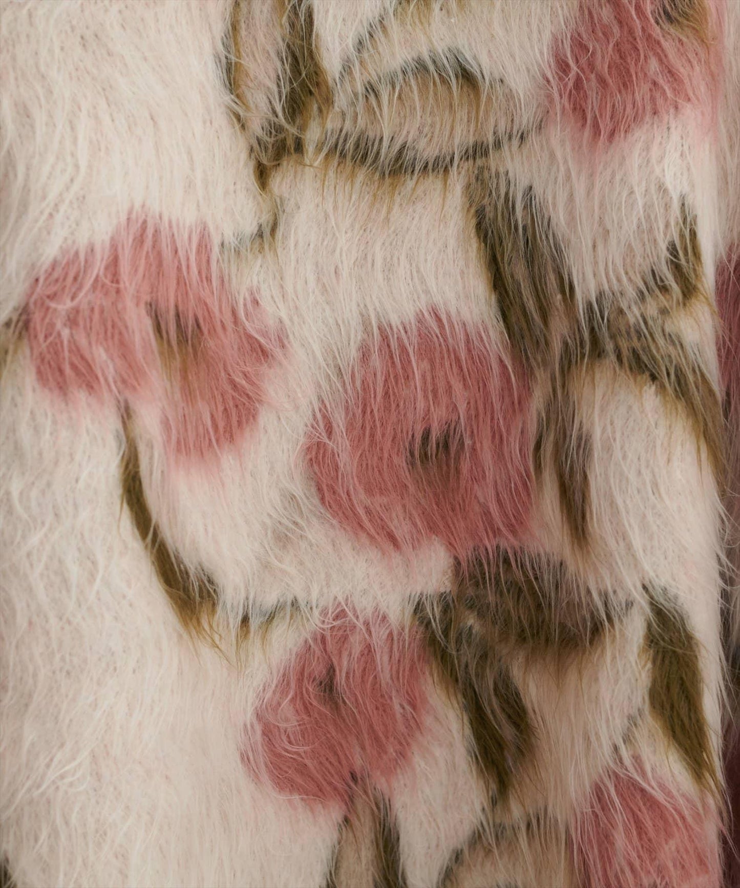 花卉圖案提花長絨針織套頭衫