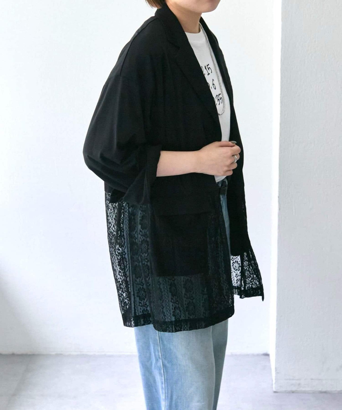蕾絲拼接夾克【SUM1 STYLE(スミスタイル)】