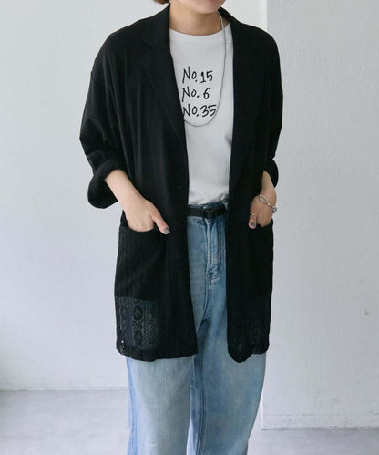 蕾絲拼接夾克【SUM1 STYLE(スミスタイル)】