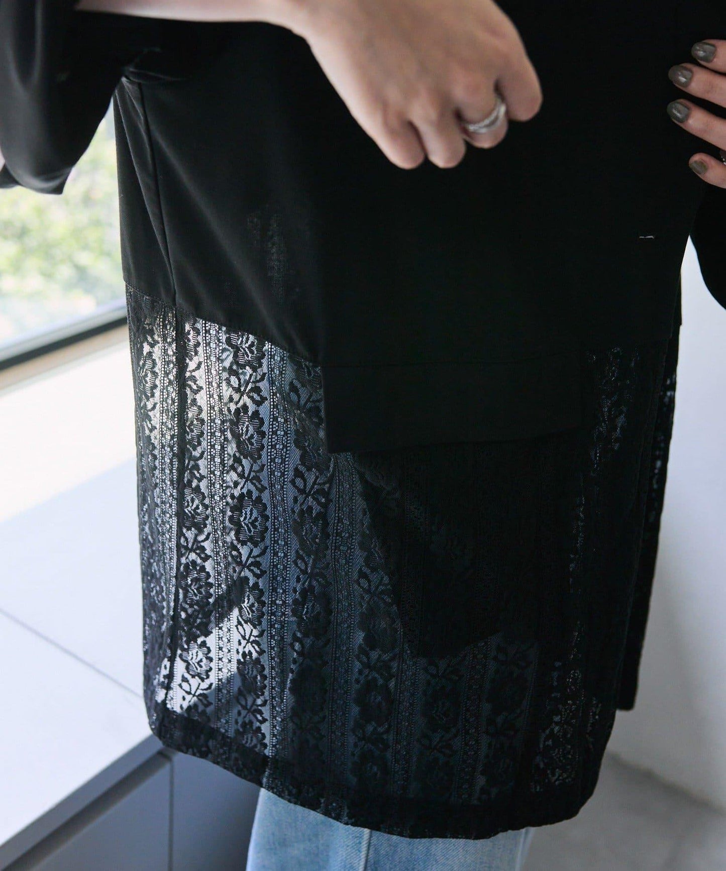 蕾絲拼接夾克【SUM1 STYLE(スミスタイル)】