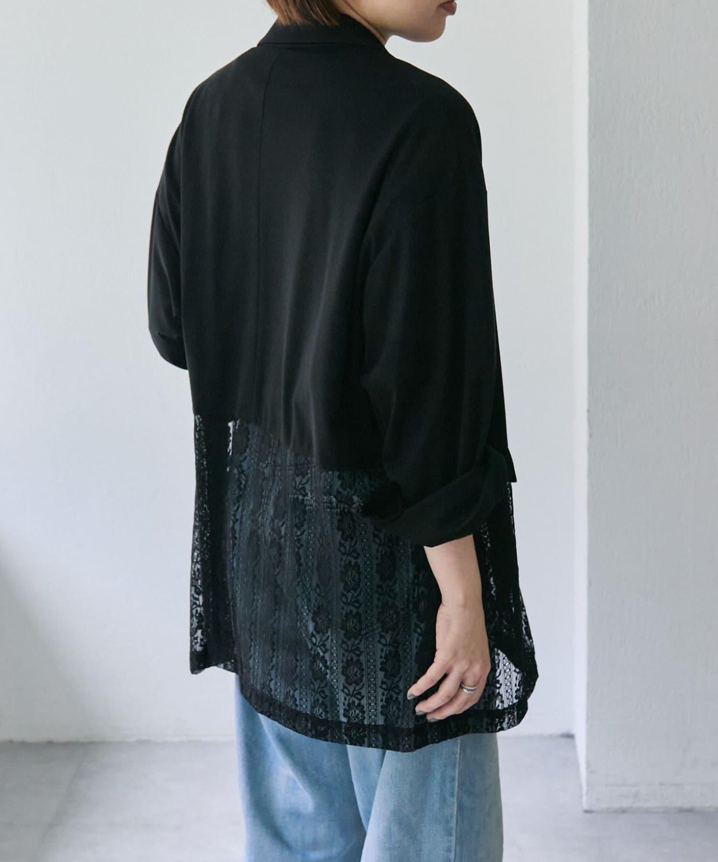 蕾絲拼接夾克【SUM1 STYLE(スミスタイル)】