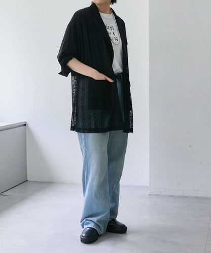 蕾絲拼接夾克【SUM1 STYLE(スミスタイル)】