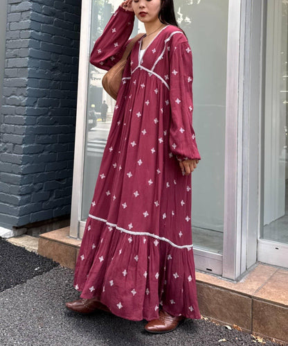 india刺繡連衣裙