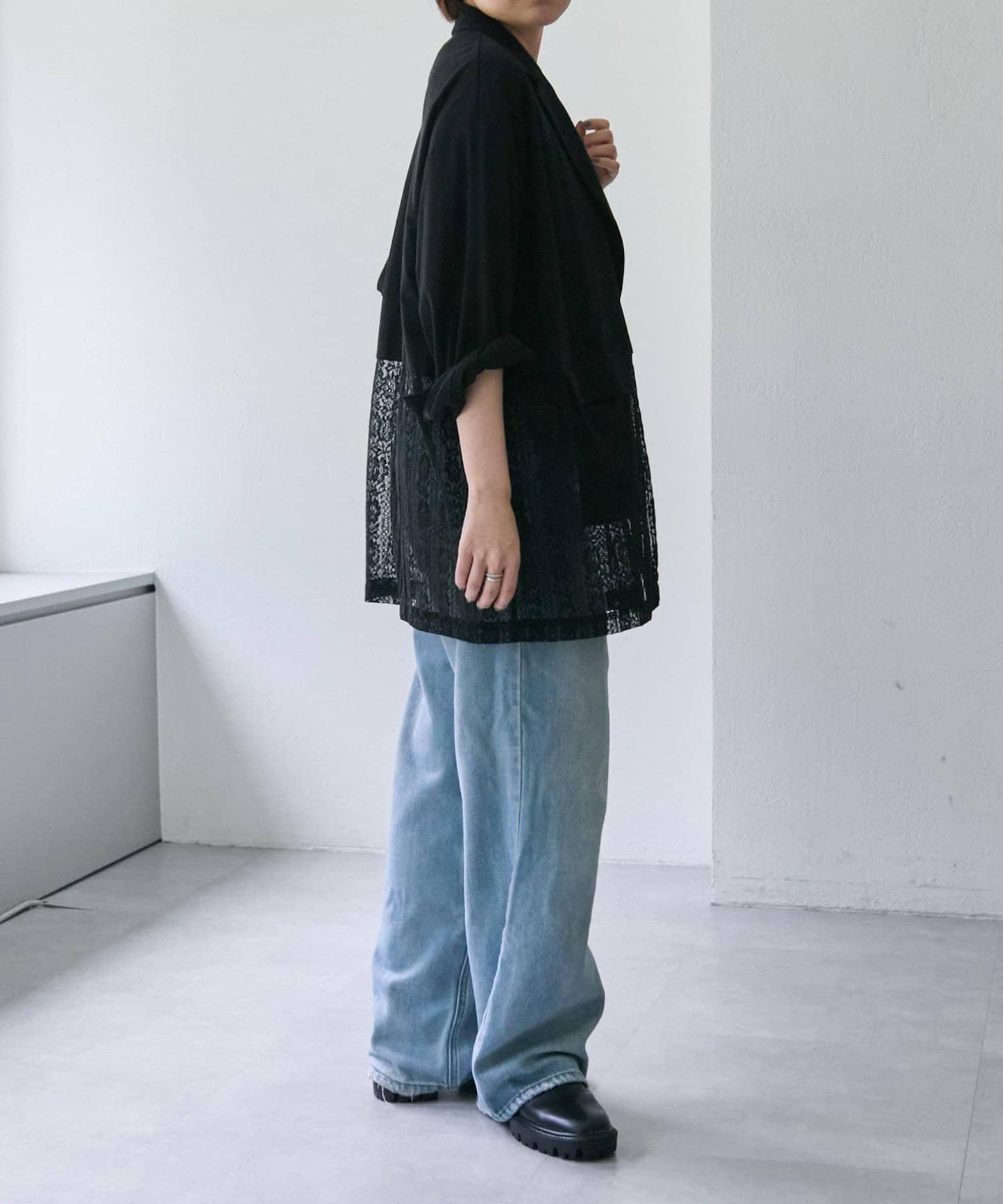 蕾絲拼接夾克【SUM1 STYLE(スミスタイル)】