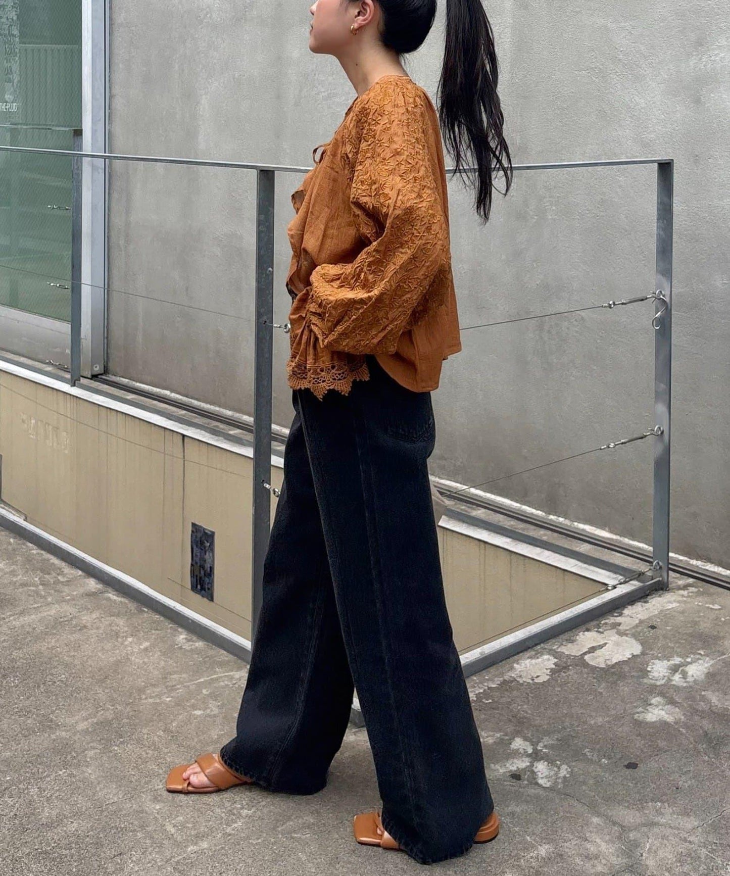 india袖刺繡短外套