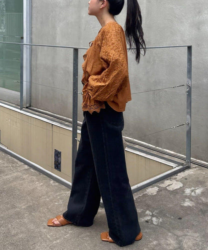 india袖刺繡短外套