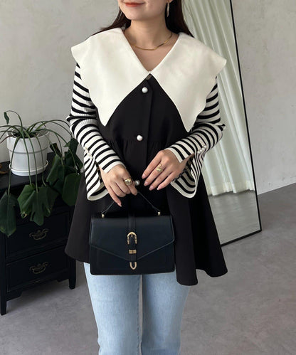 荷葉邊領針織上衣