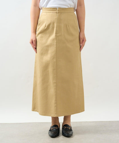 顯瘦日常百搭箔面斜紋布直筒裙