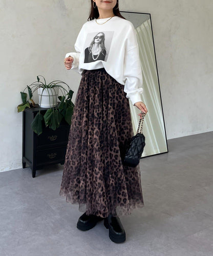 珍珠項鍊照片印花衛衣