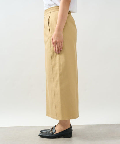 顯瘦日常百搭箔面斜紋布直筒裙