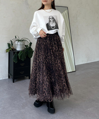 珍珠項鍊照片印花衛衣