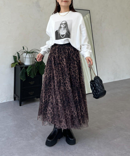 珍珠項鍊照片印花衛衣