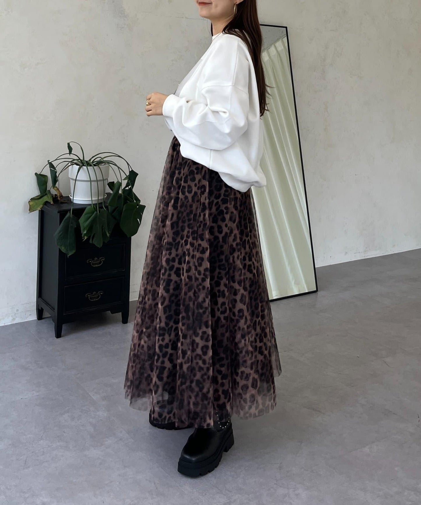 珍珠項鍊照片印花衛衣