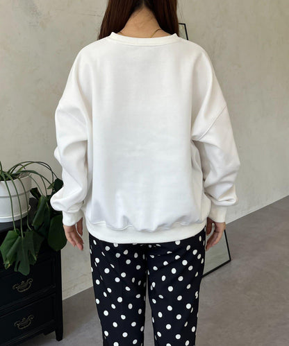 珍珠項鍊照片印花衛衣