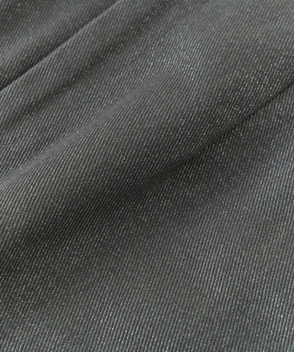 顯瘦日常百搭箔面斜紋布直筒裙