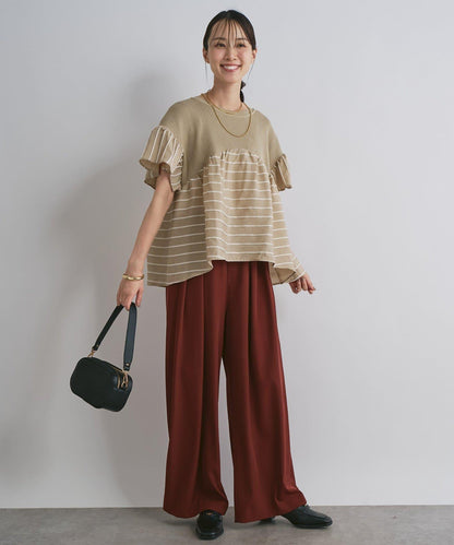 一件穿出時尚感針織拼接提花條紋