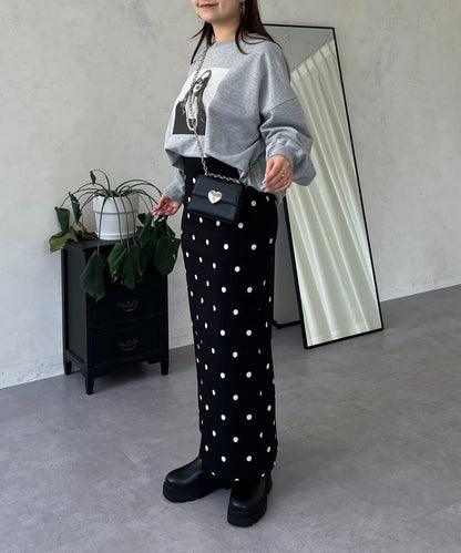 珍珠項鍊照片印花衛衣