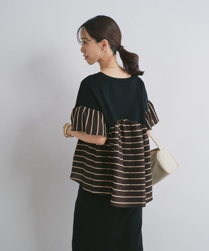 一件穿出時尚感針織拼接提花條紋