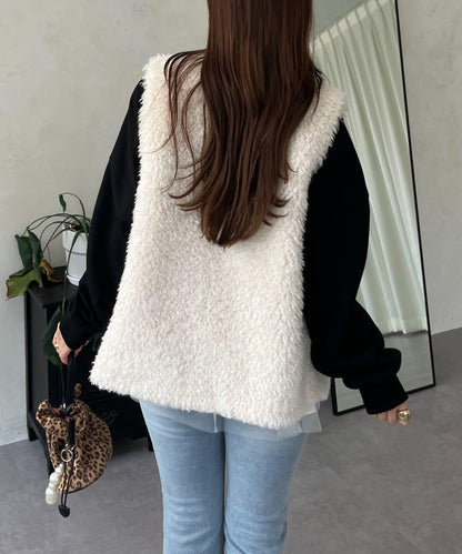 珍珠項鍊照片印花衛衣