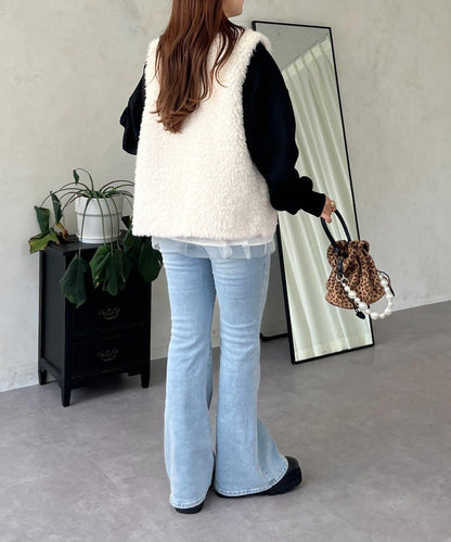 珍珠項鍊照片印花衛衣