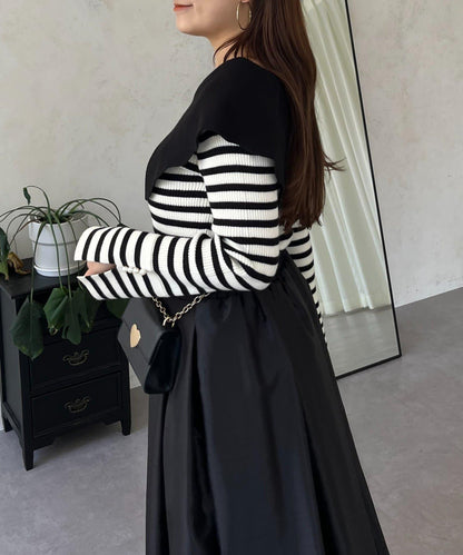 荷葉邊領針織上衣