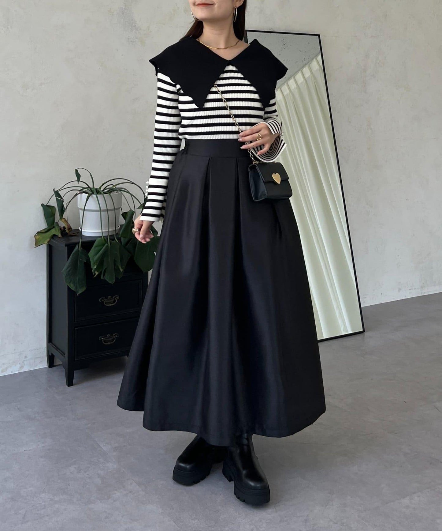 荷葉邊領針織上衣