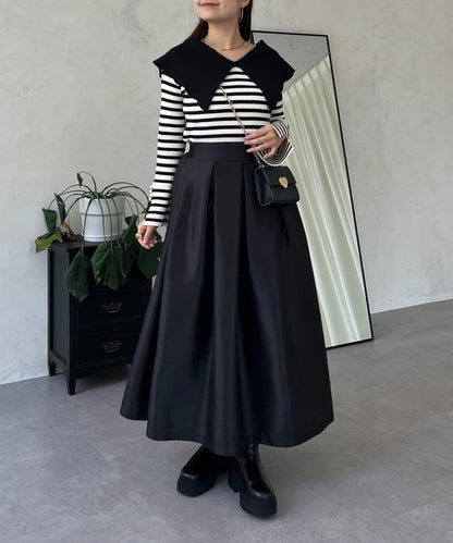 荷葉邊領針織上衣