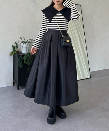 荷葉邊領針織上衣