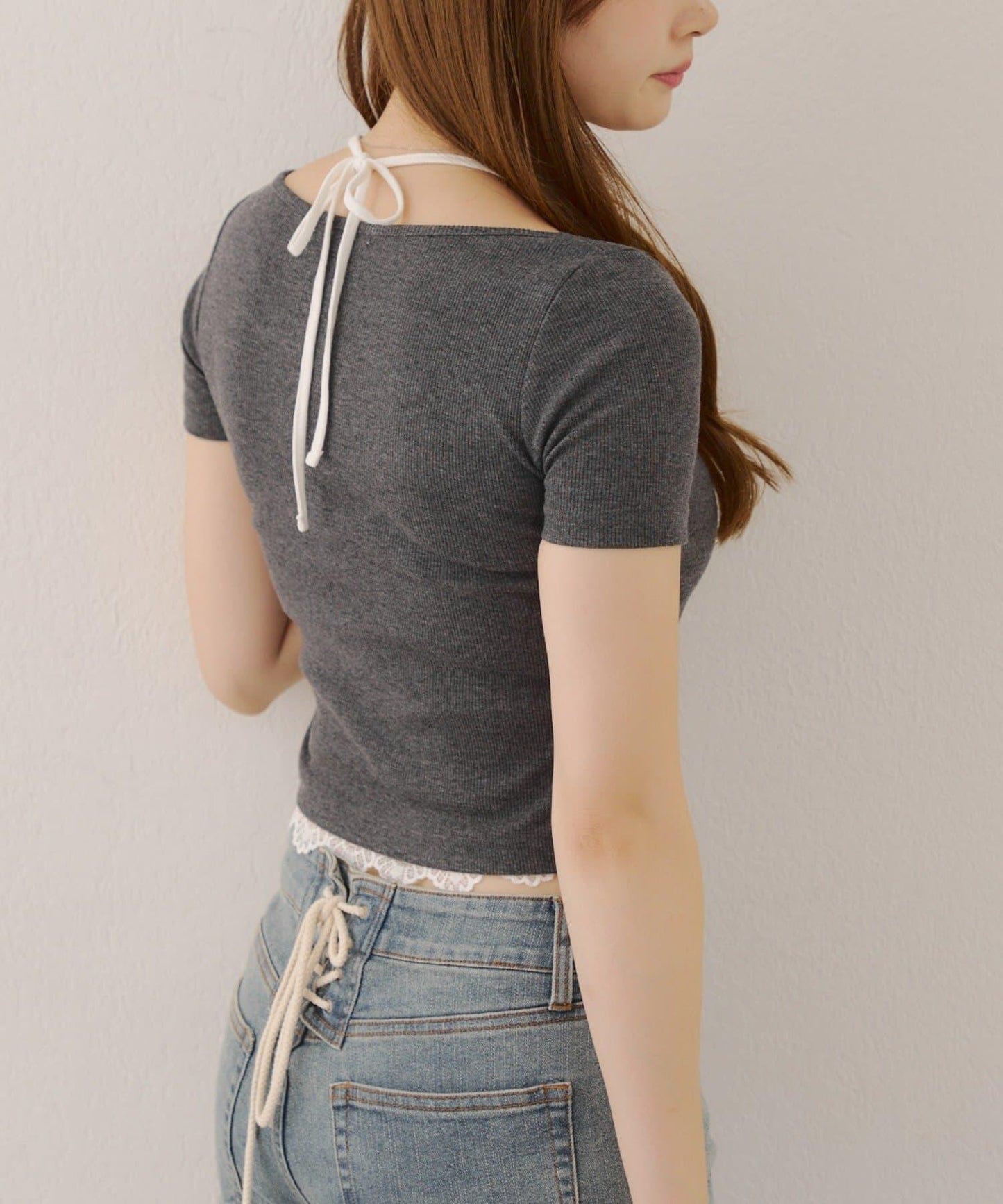 【RMAF】露背繫帶T恤