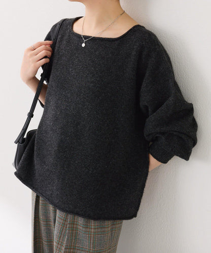 【前後兩穿】2WAY圓弧下襬亨利領針織衫