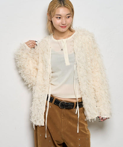 【WHO'S WHO gallery】網紗流蘇開衫