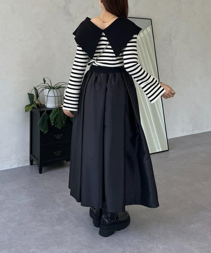 荷葉邊領針織上衣