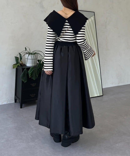 荷葉邊領針織上衣