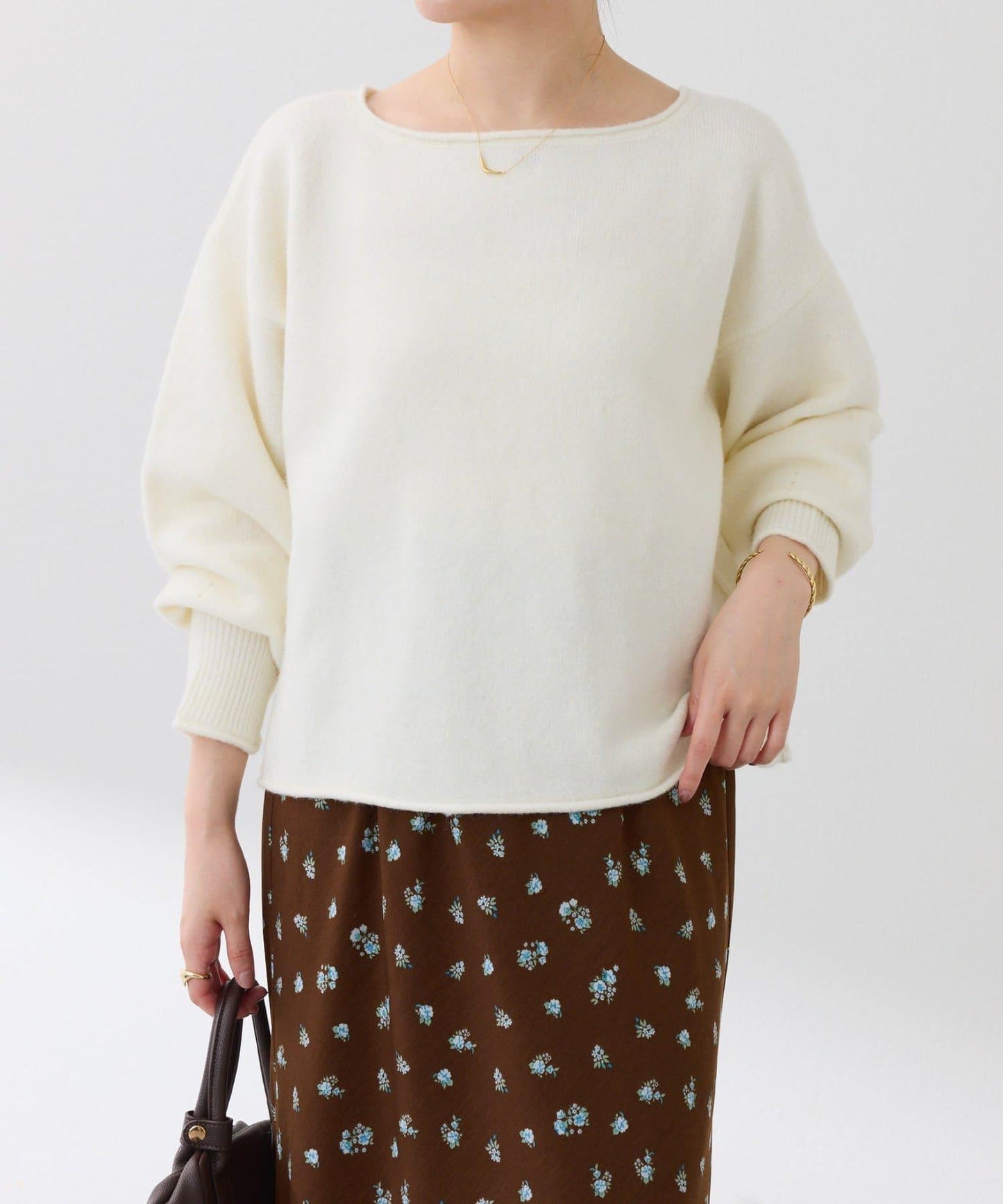 【前後兩穿】2WAY圓弧下襬亨利領針織衫