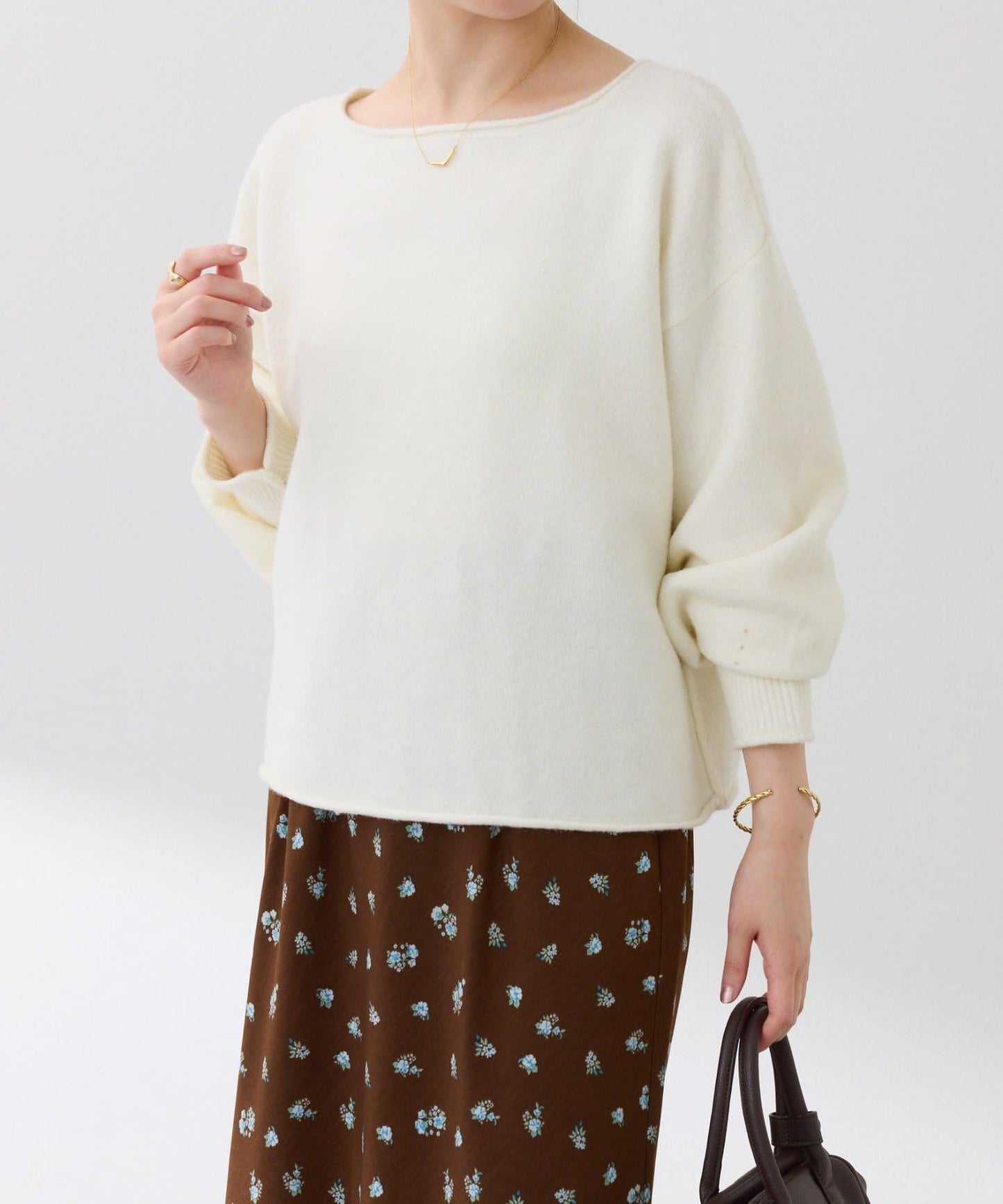 【前後兩穿】2WAY圓弧下襬亨利領針織衫