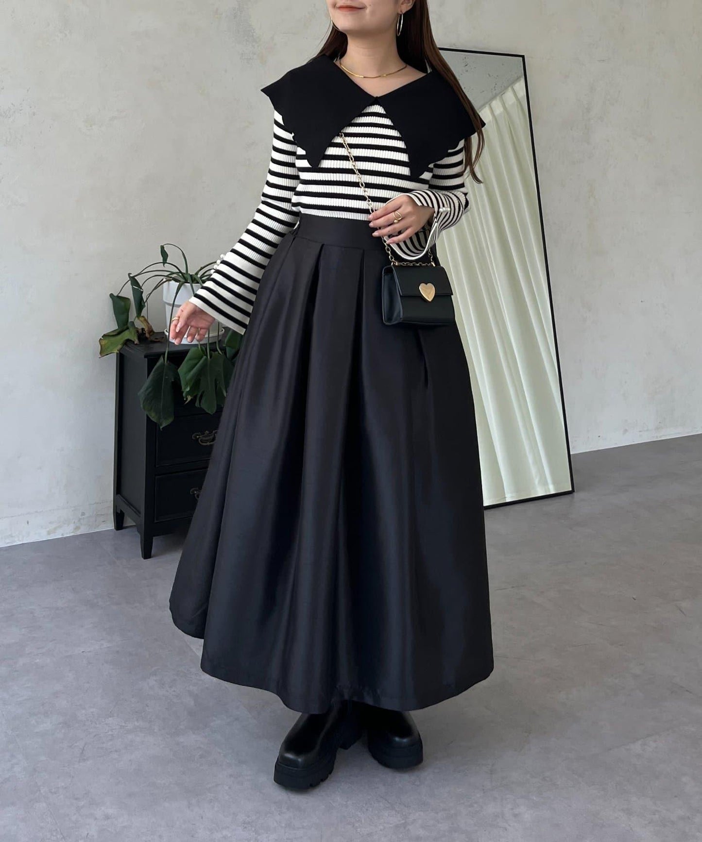 荷葉邊領針織上衣