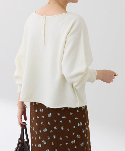 【前後兩穿】2WAY圓弧下襬亨利領針織衫