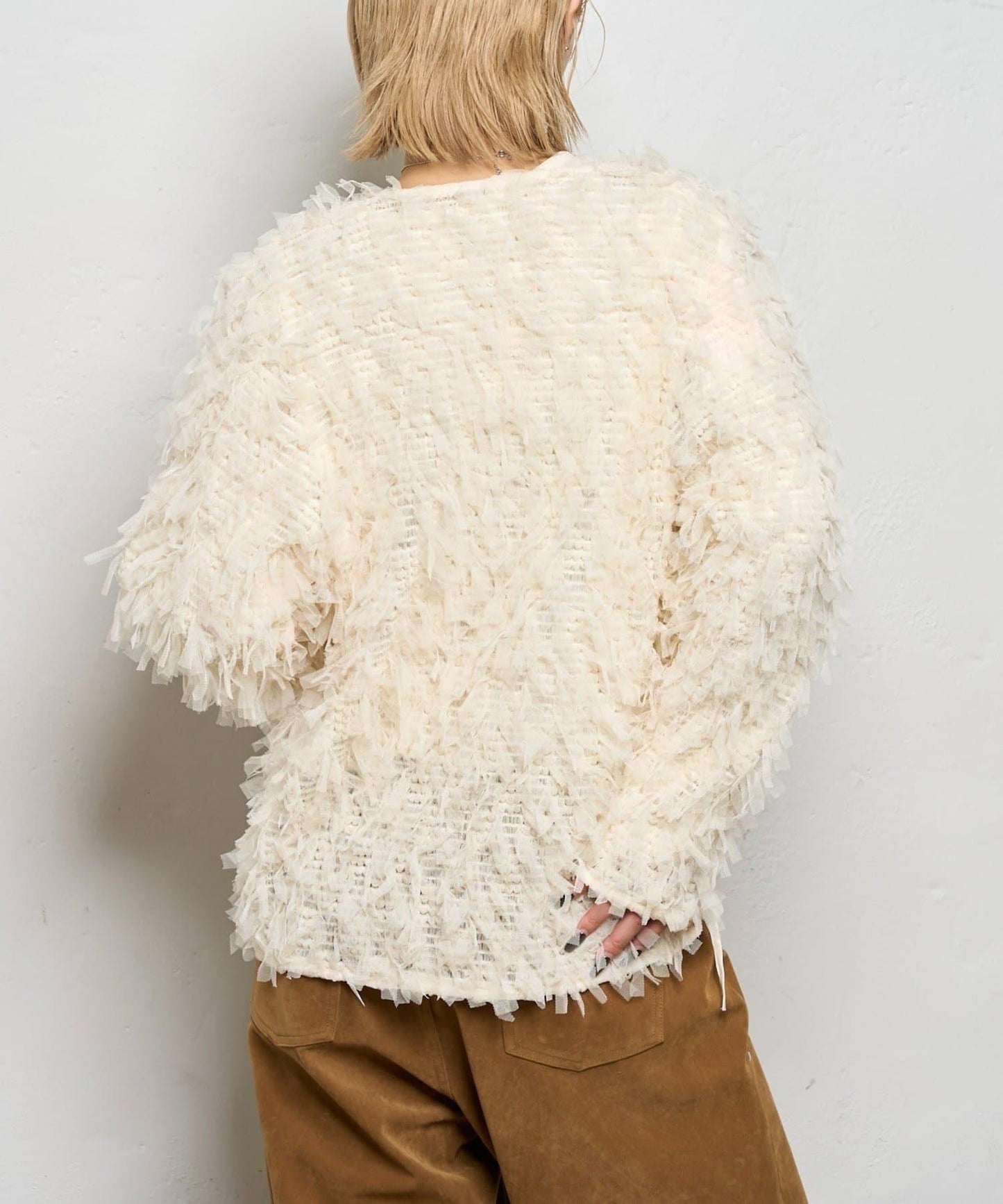 【WHO'S WHO gallery】網紗流蘇開衫