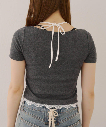 【RMAF】露背繫帶T恤