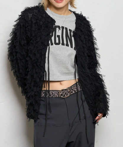 【WHO'S WHO gallery】網紗流蘇開衫