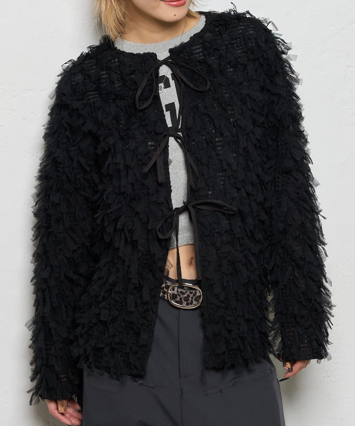 【WHO'S WHO gallery】網紗流蘇開衫