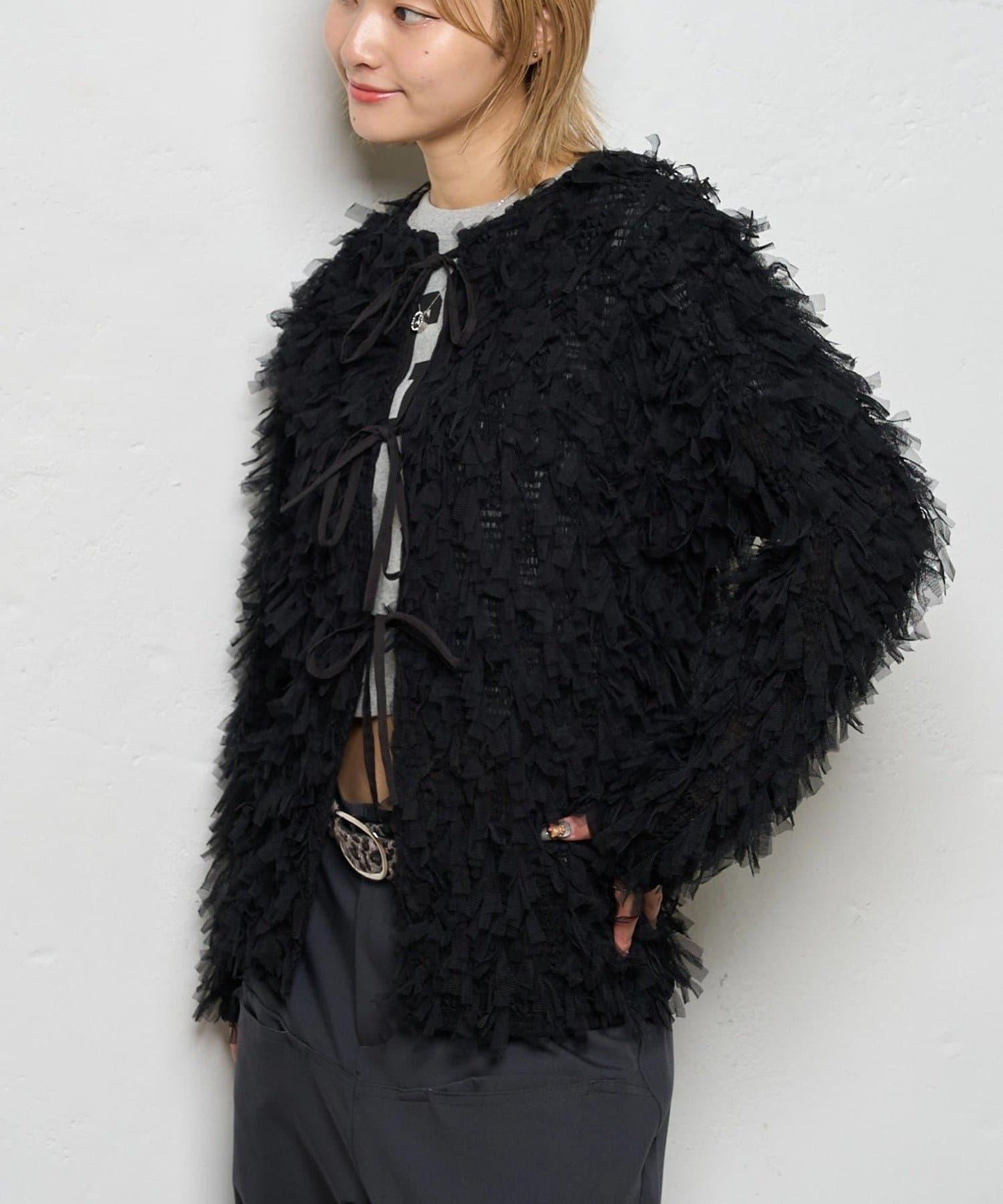 【WHO'S WHO gallery】網紗流蘇開衫