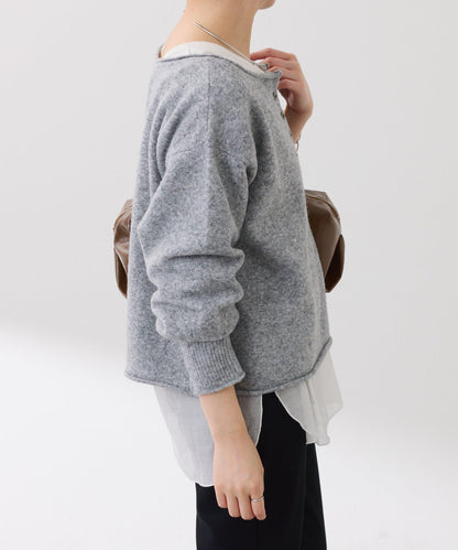 【前後兩穿】2WAY圓弧下襬亨利領針織衫