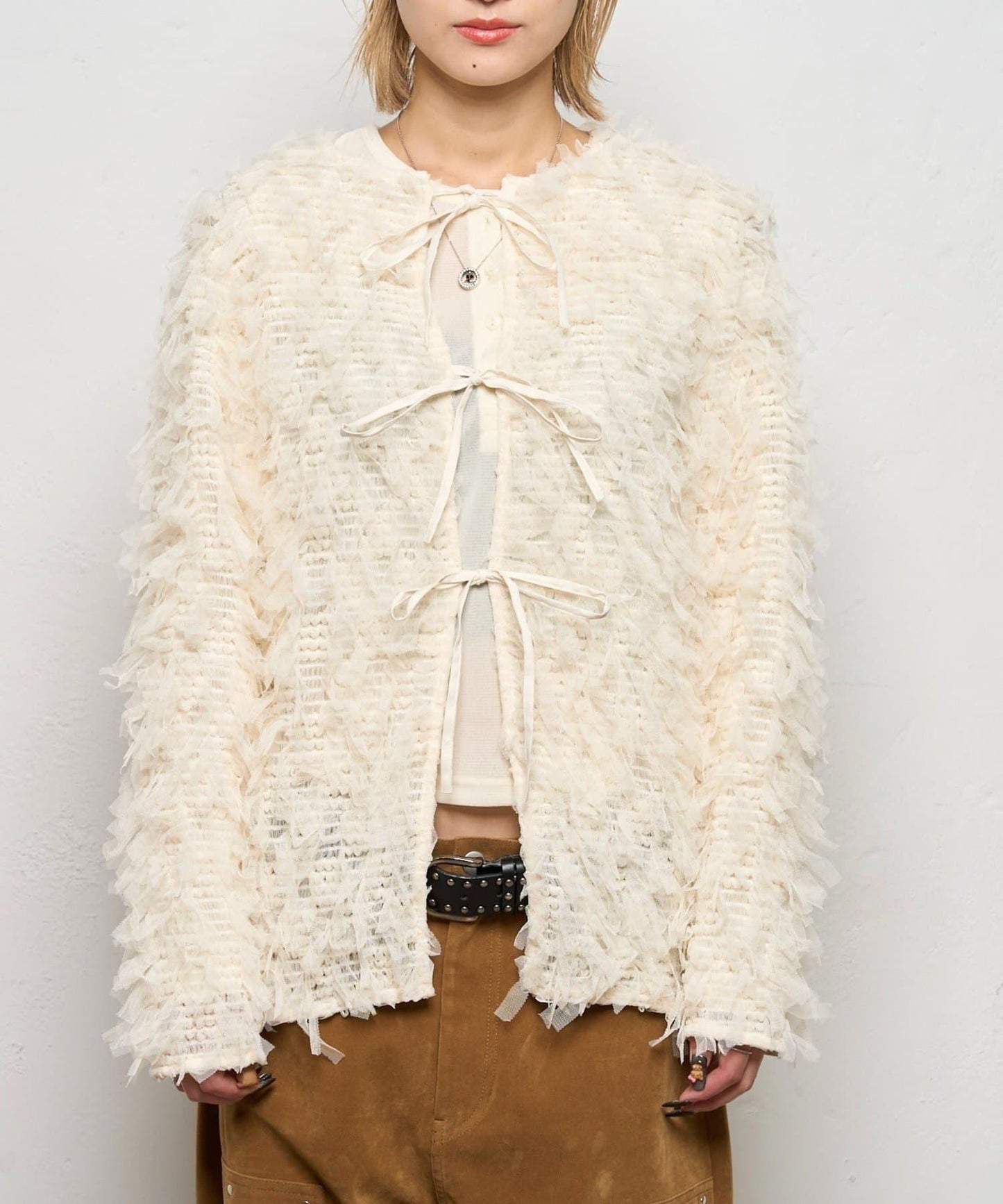 【WHO'S WHO gallery】網紗流蘇開衫